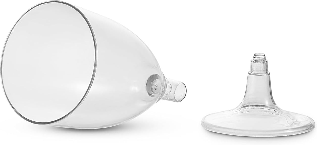 JoyServe Ice Cream Bowls and Spoons Set - Reusable Plastic Ice Cream Cups and Waffle Cone Shaped Spoons for Dessert Ice Cream Sundaes, Frozen Yogurt, Gelato, Birthday Party Decorations